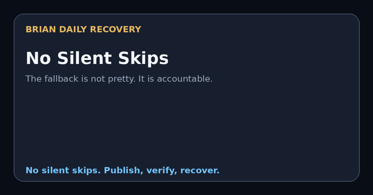 Daily AI operations recovery cover