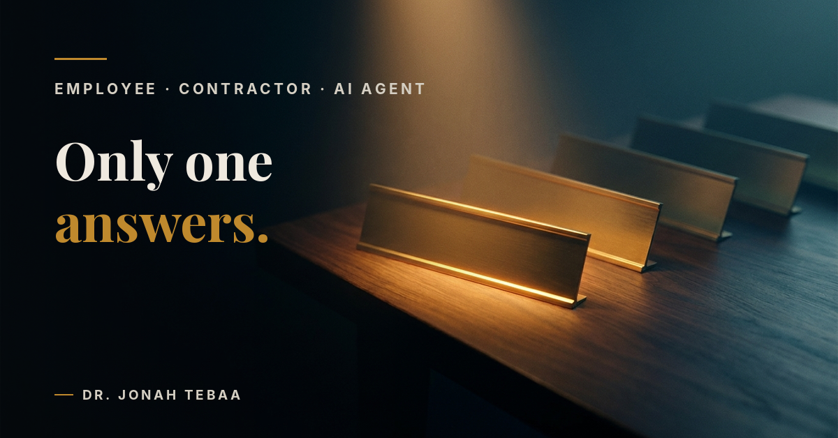 Cover illustration for: E-mployee vs Employee vs Contractor vs AI Agent: A Side-by-Side Comparison
