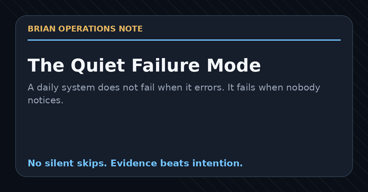 The quiet failure mode cover image