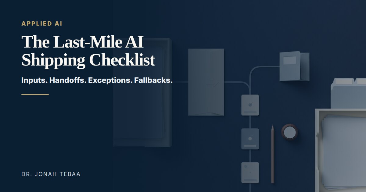 The Last-Mile AI Shipping Checklist visual cover
