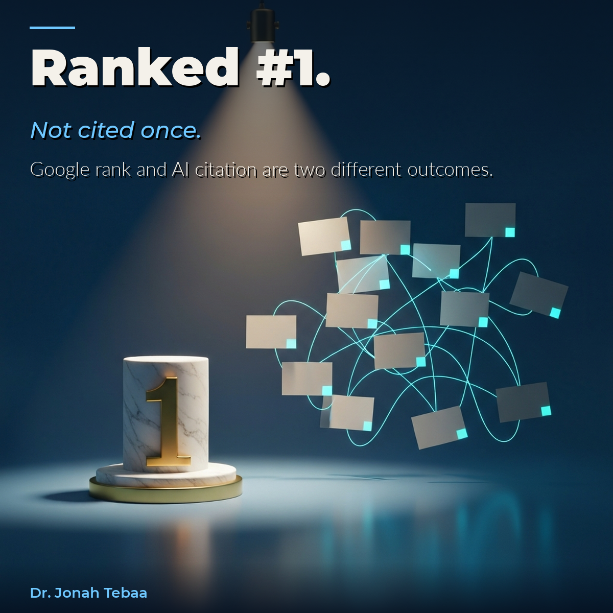 The Citation Gap — two scoring systems: Google rankings and AI citations require different content architectures