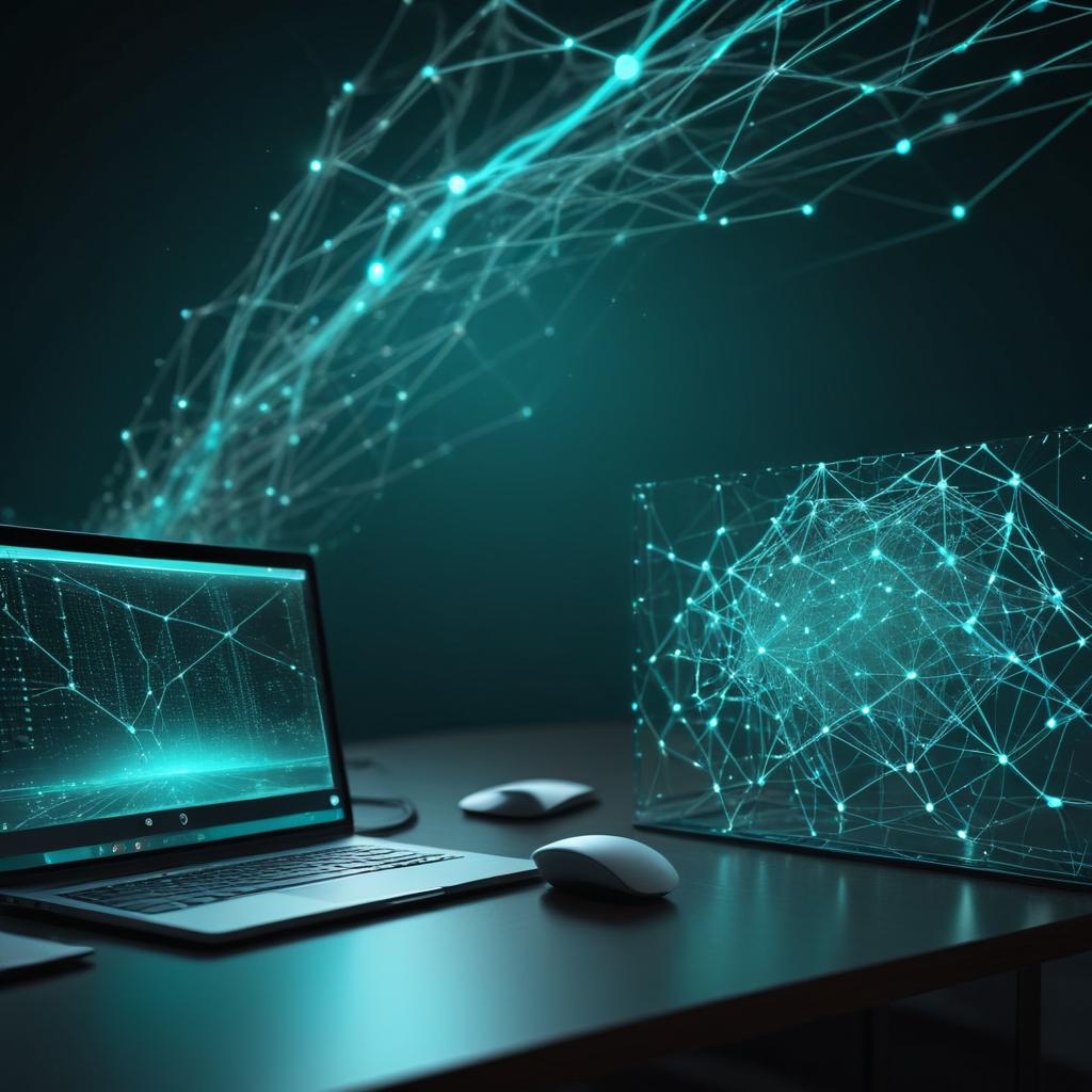 Split composition: left side shows an empty isolated workspace with a single dim point representing stateless AI, right side shows a rich glowing cyan interconnected knowledge graph on dark teal background representing persistent AI memory